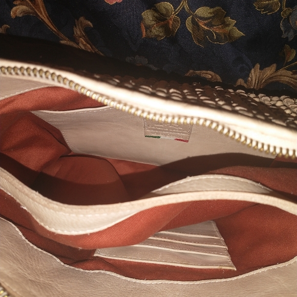 AMAZING GIORGIO DEL RE INTERWOVEN LEATHER HANDBAG - Picture 9 of 13